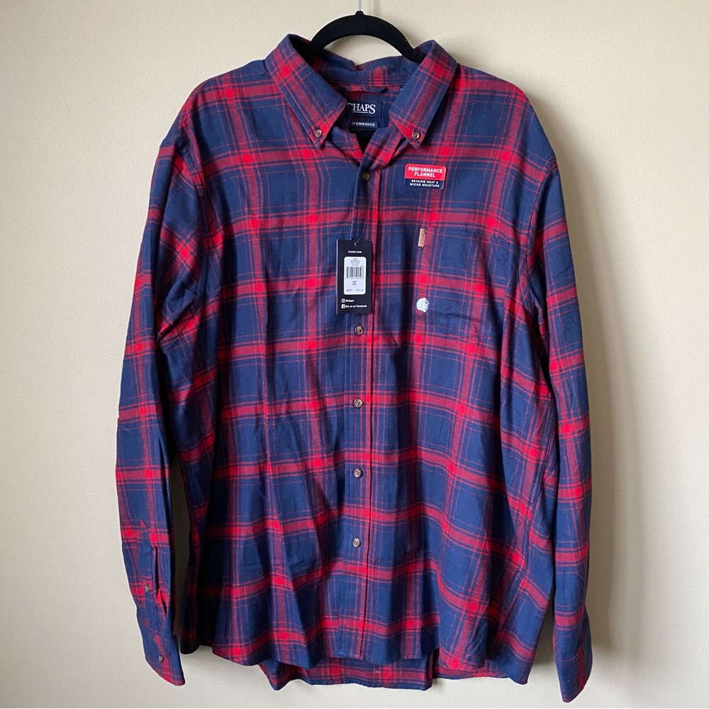 Mens NWT Chaps Performance Flannel